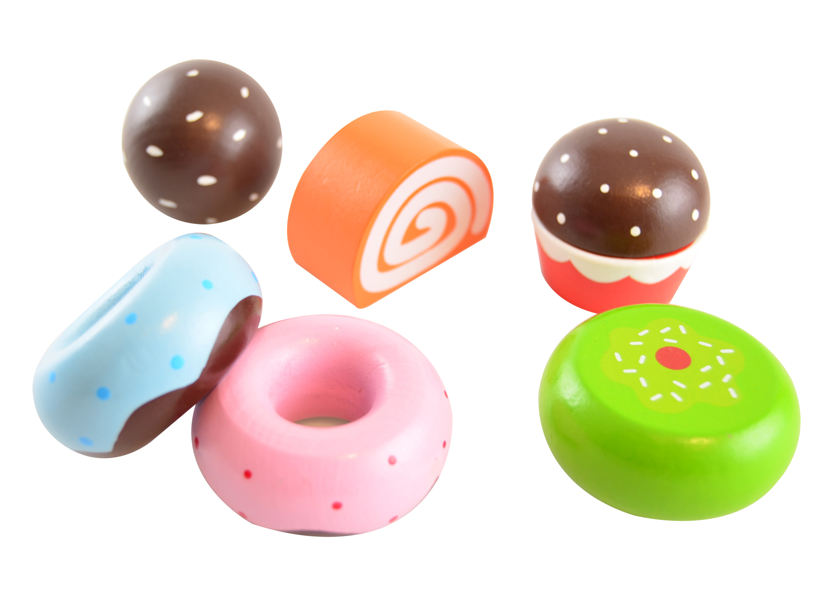 Magni Donut Kuchen-Etagere mit 6 Leckereien Donuts Törtchen Muffin aus Holz Magni Donut Kuchen-Etagere mit 6 Leckereien Donuts Törtchen Muffin aus Holz