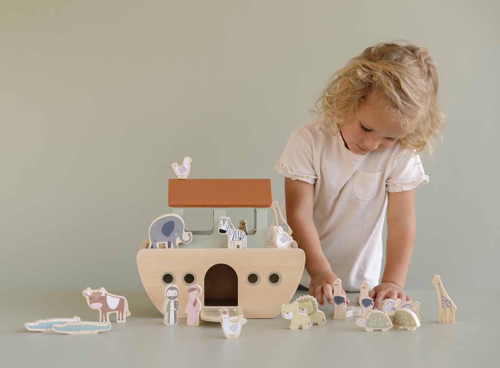 Little Dutch Arche Noah mit Tiere aus Holz Little Dutch Arche Noah mit Tiere aus Holz