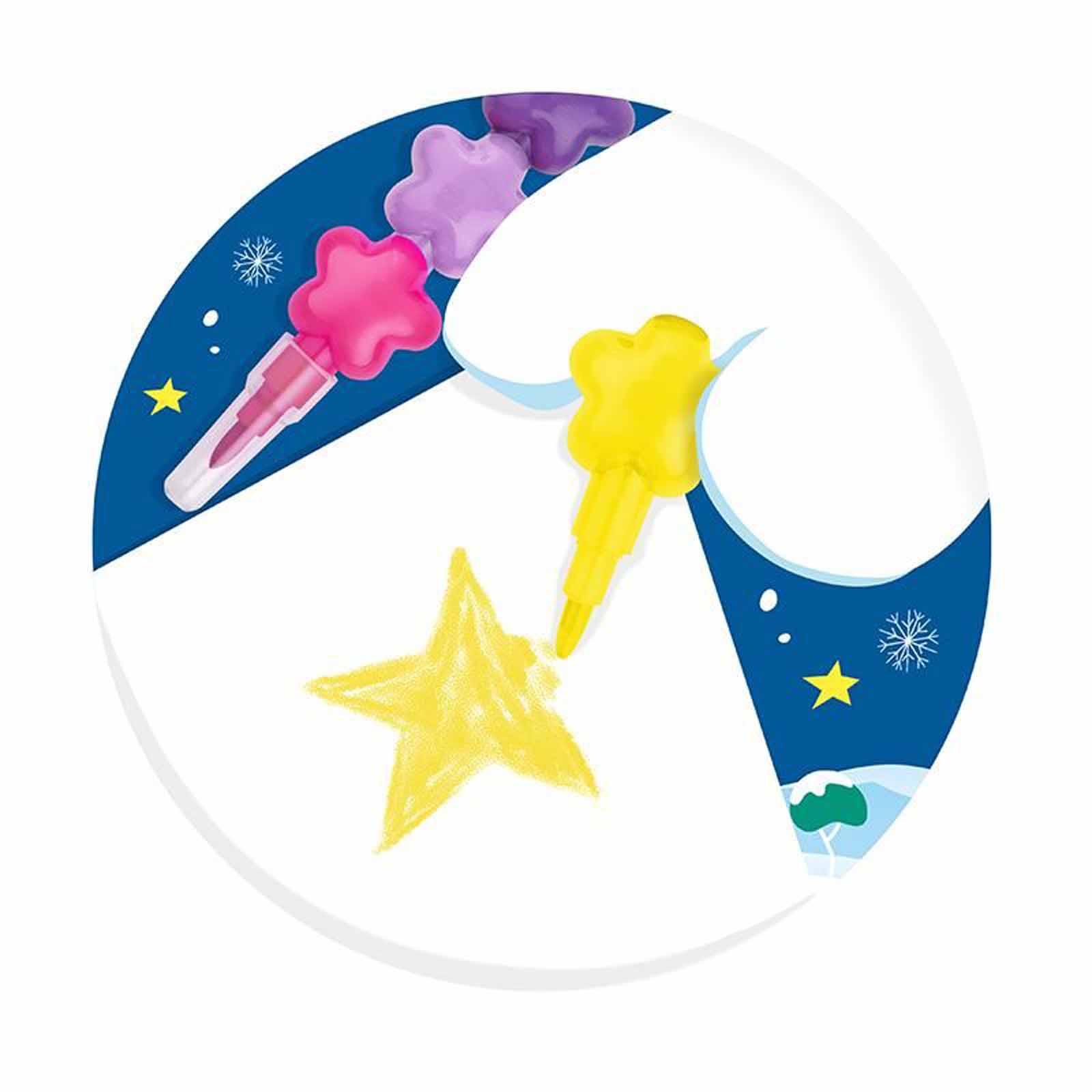 Trendhaus Magic Moments Zieh- und Steck Wachsmalkreide Stifte Set 