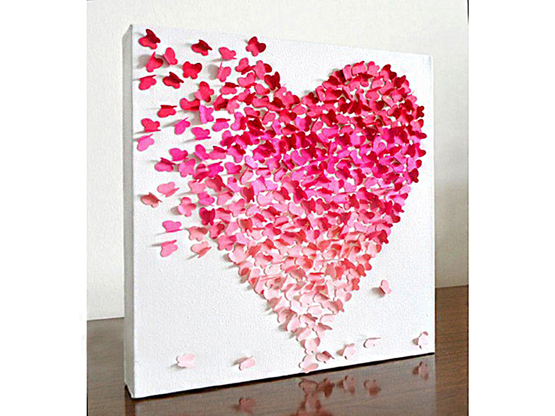 Elfenstall 3D Papier Wandsticker Schmetterling 20 Stück Farbe Ivory