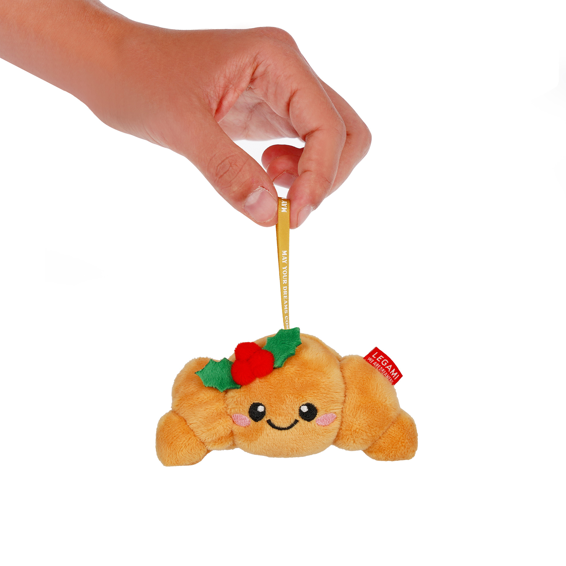 Legami Christbaumschmuck Ho-Ho-Hornament aus Plüsch Croissant