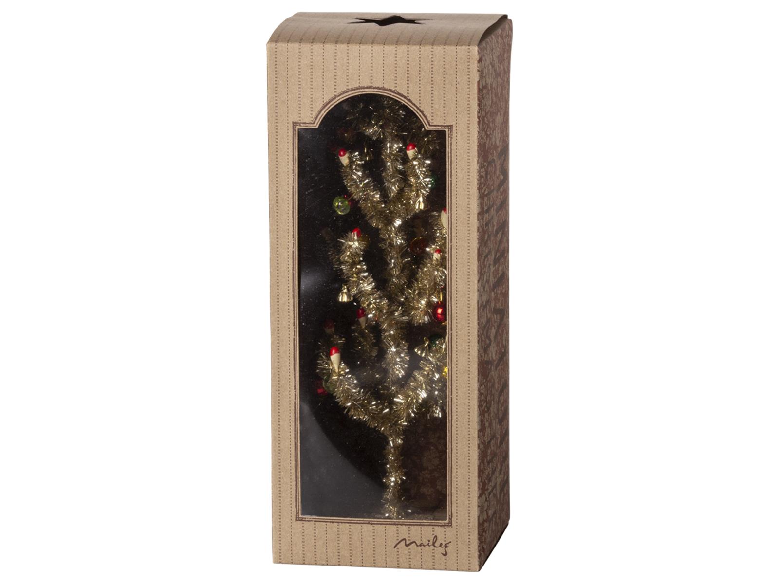 Maileg Miniatur Weihnachtsbaum geschmückt Gold