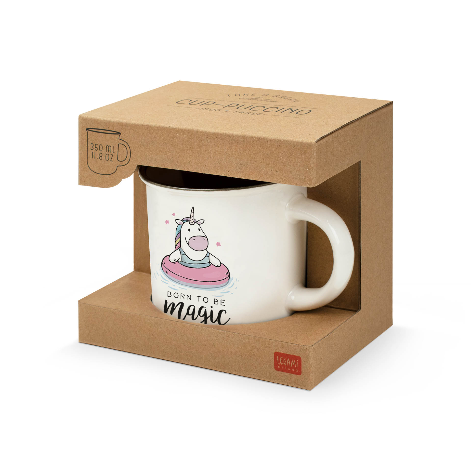 Legami Porzellantasse Trinkbecher Cu-Puccino Unicorn Einhorn