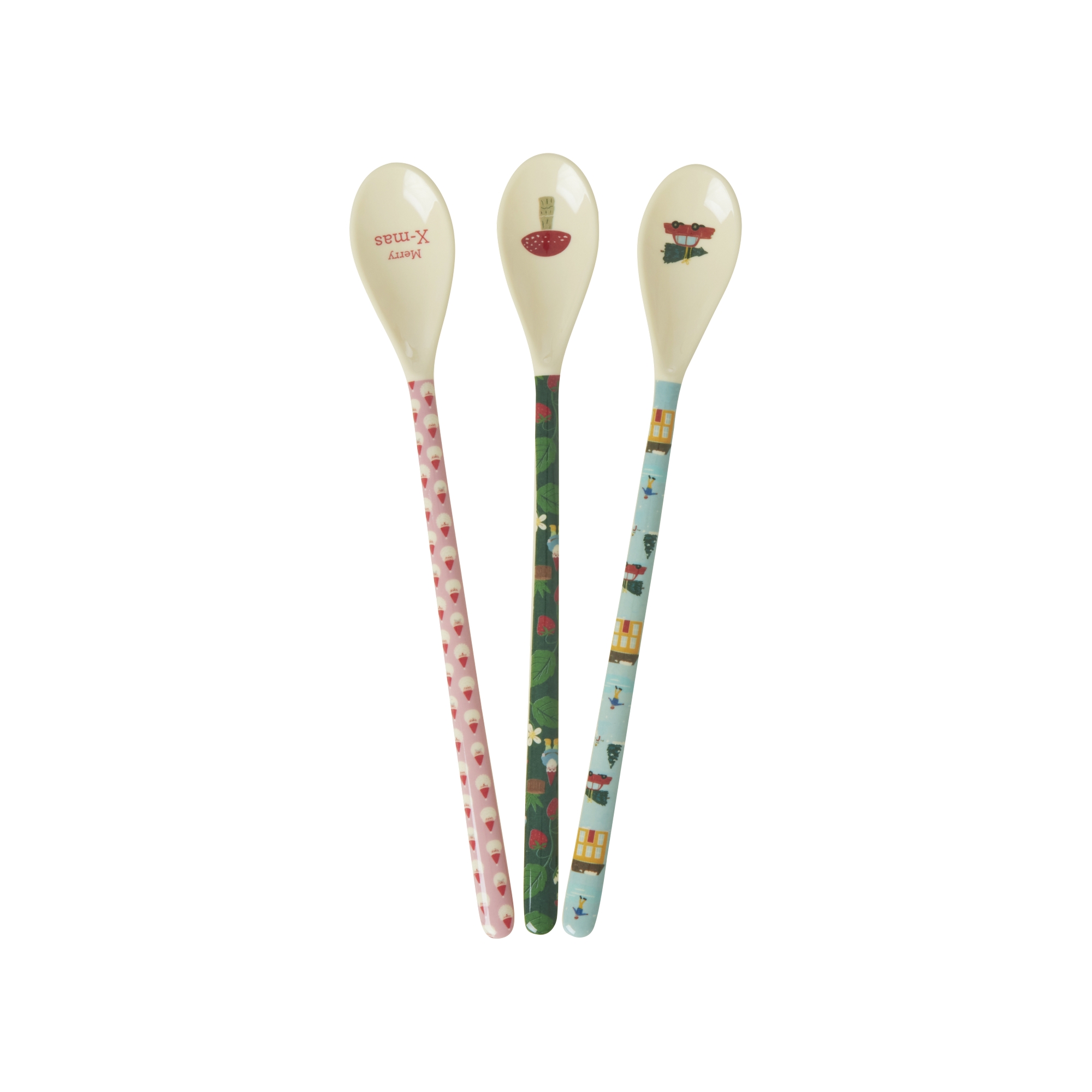 Rice Latte Melaminlöffel Lattelöffel XMas Weihnachten Happy Holiday Print