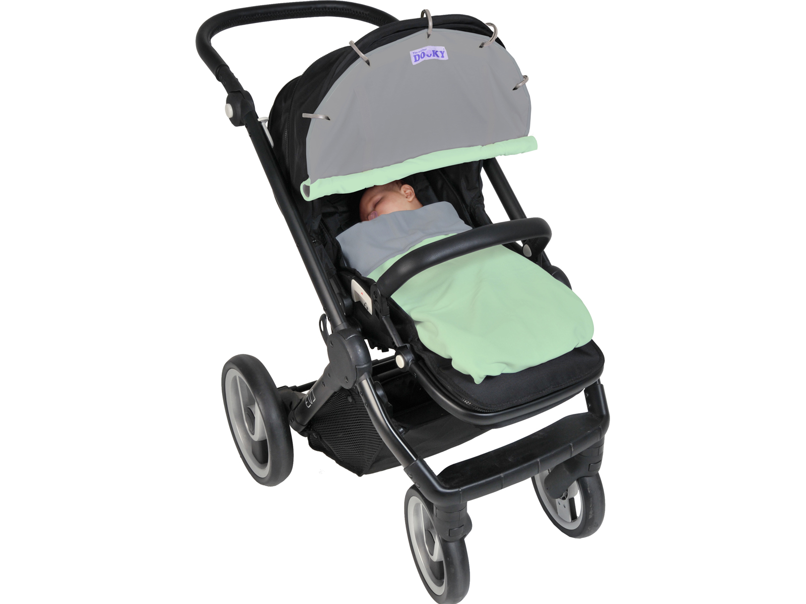 Dooky Sonnenblende in Mint-Grau