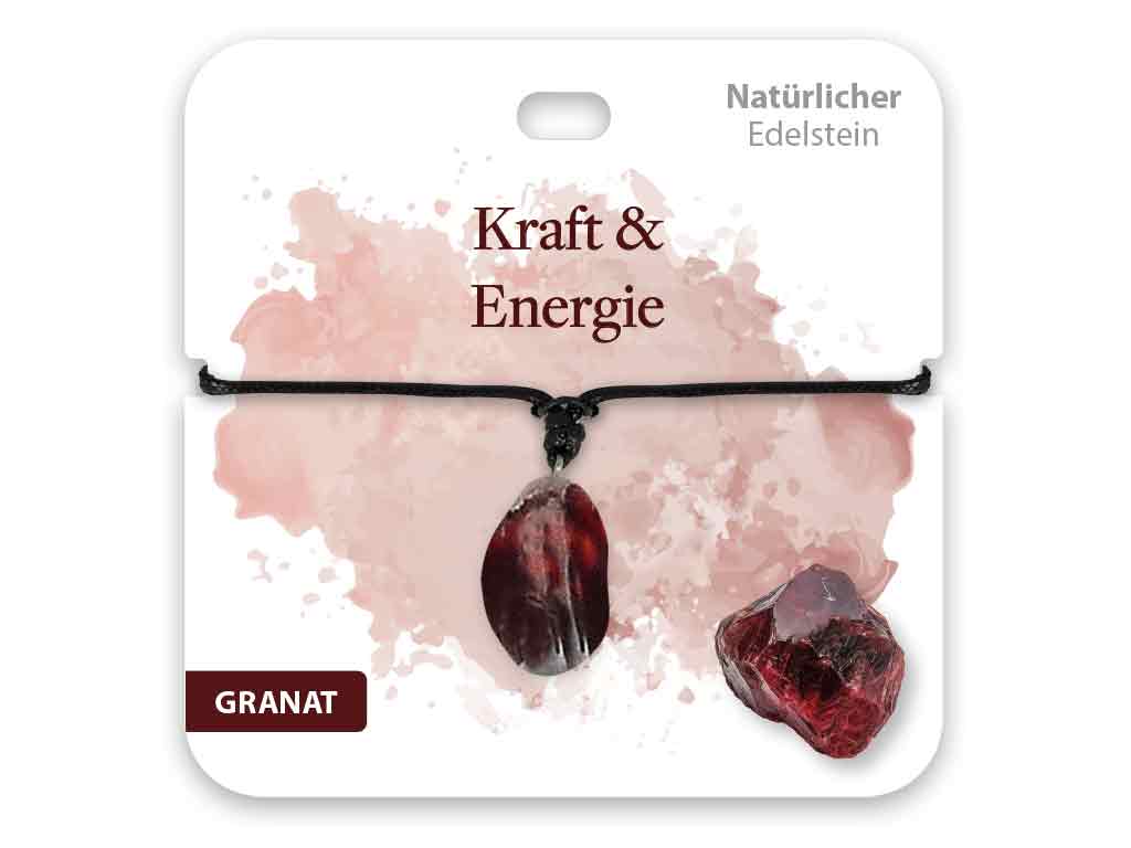 BB Klostermann Edelstein Kette Granat Kraft und Energie