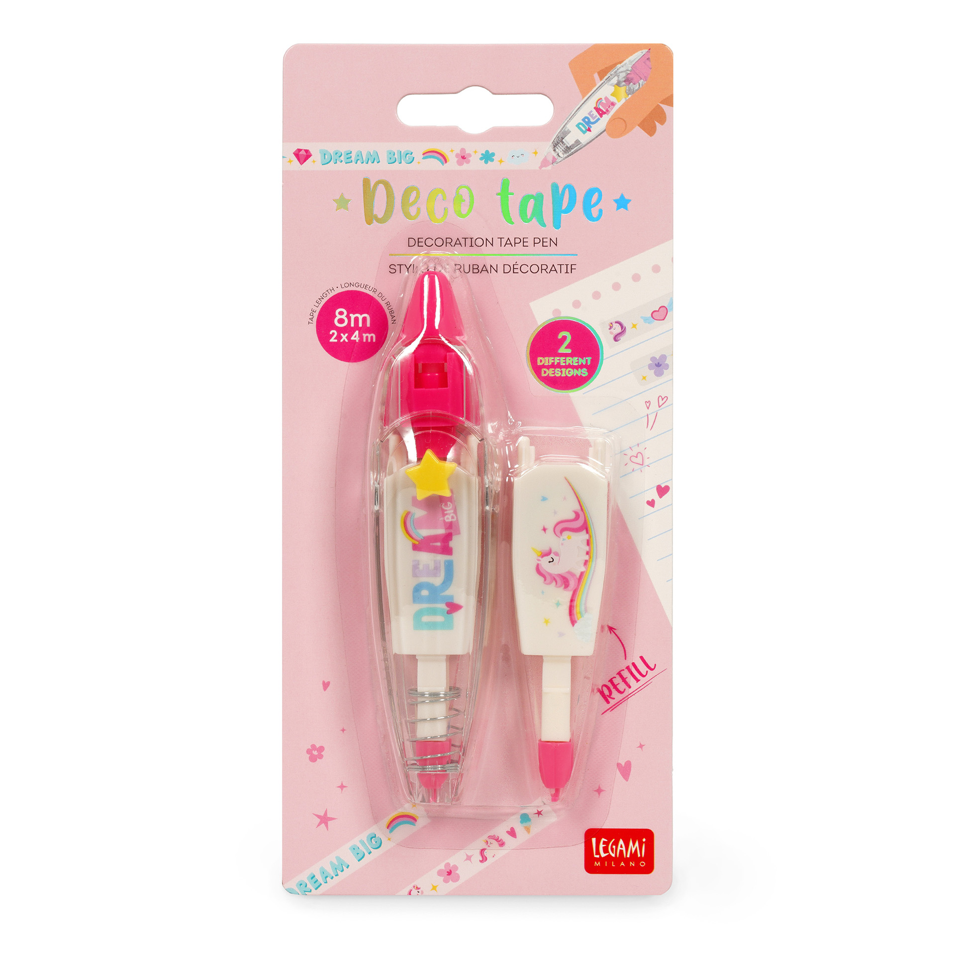 Legami Stift mit Dekoband Einhorn Unicorn - Deco Tape Einhorn Unicorn