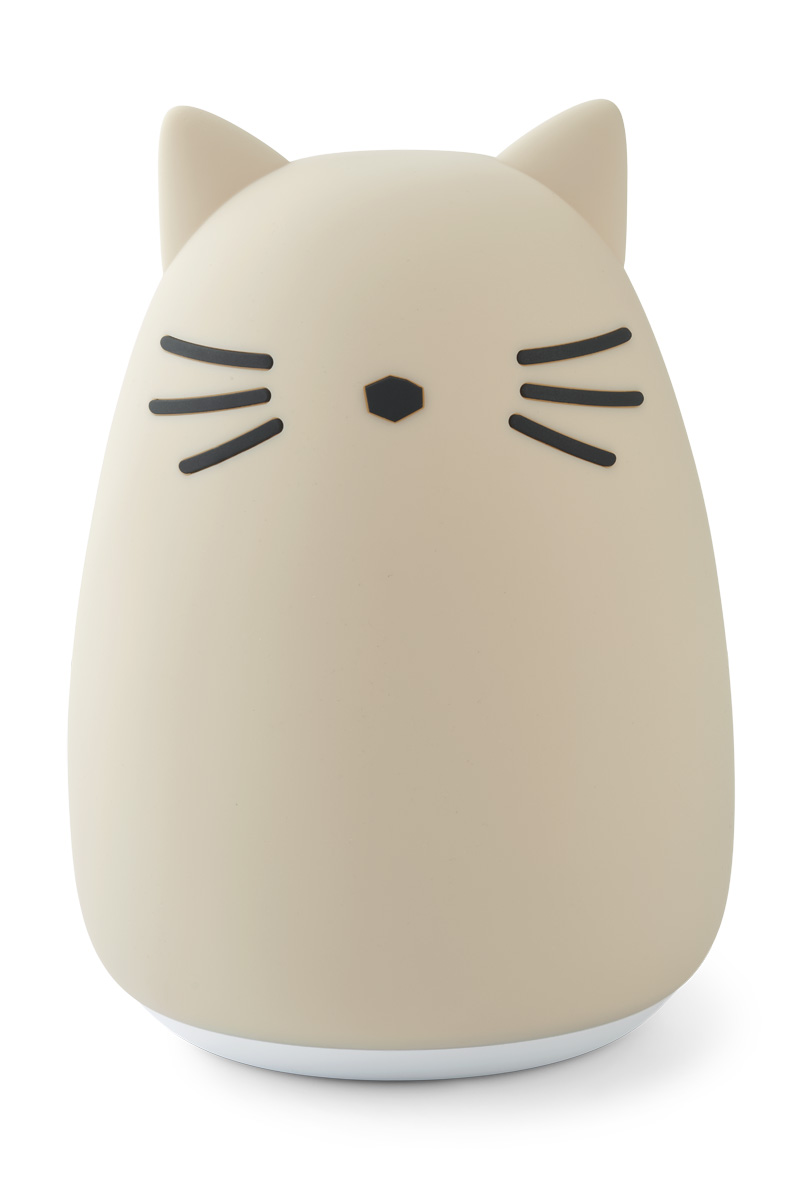 Liewood Jimbo Nachtlicht aus Silikon Cat Katze sandy beige