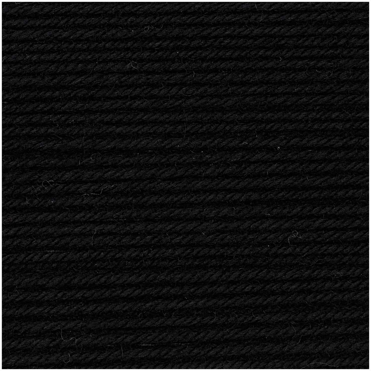 Rico Design Essentials Merino dk extrafine Wolle 50g Farbe 90 Schwarz