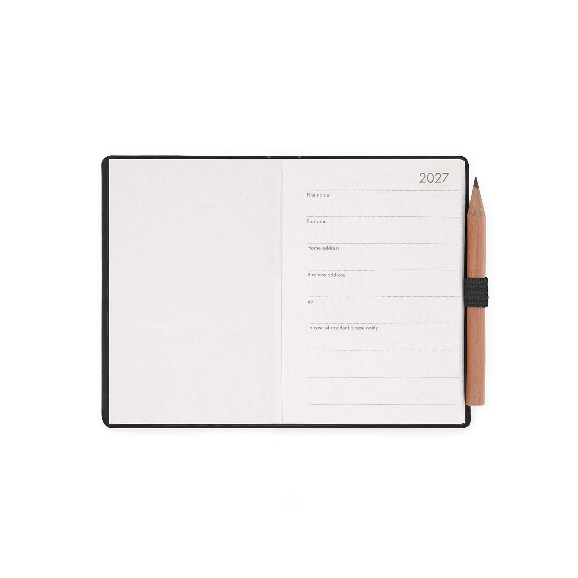 Legami Kalender Terminplaner für 12 Monate Mini 2027 Black Suit