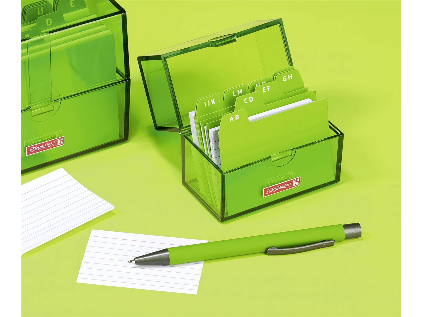 Brunnen Karteikartenbox für A7 Format grün