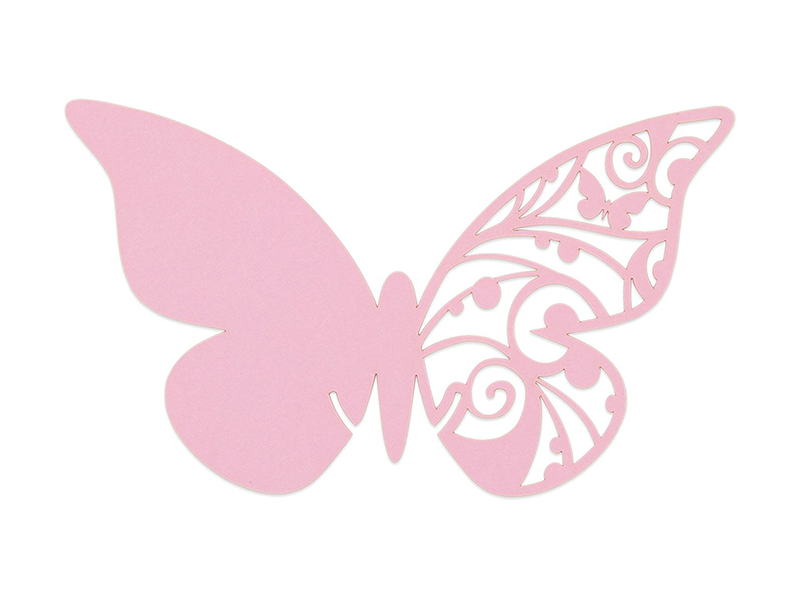 Elfenstall Namenskärtchen 10 Stück Schmetterling Pink