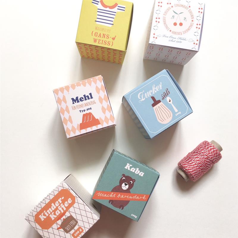 Life is Delicious Bastelbogen DIY Verpackungen für Kinderkaufladen