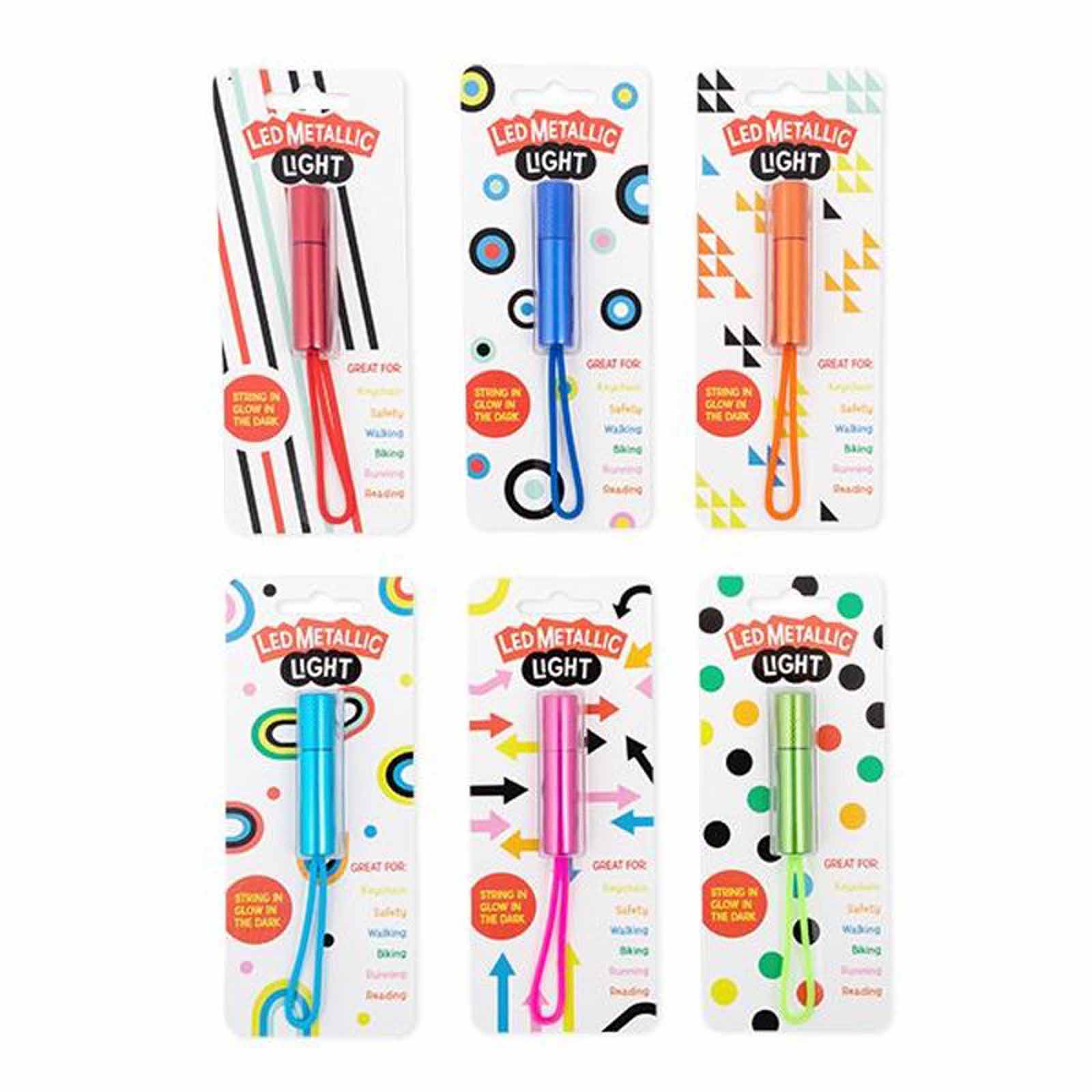 Trendhaus Design & Art LED Metallic Light Taschenlampe sortiert