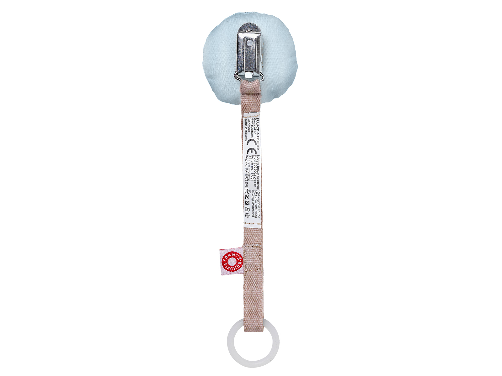 Franck & Fischer Schnullerkette Schnullerband  Schnullerhänger Schwan blau