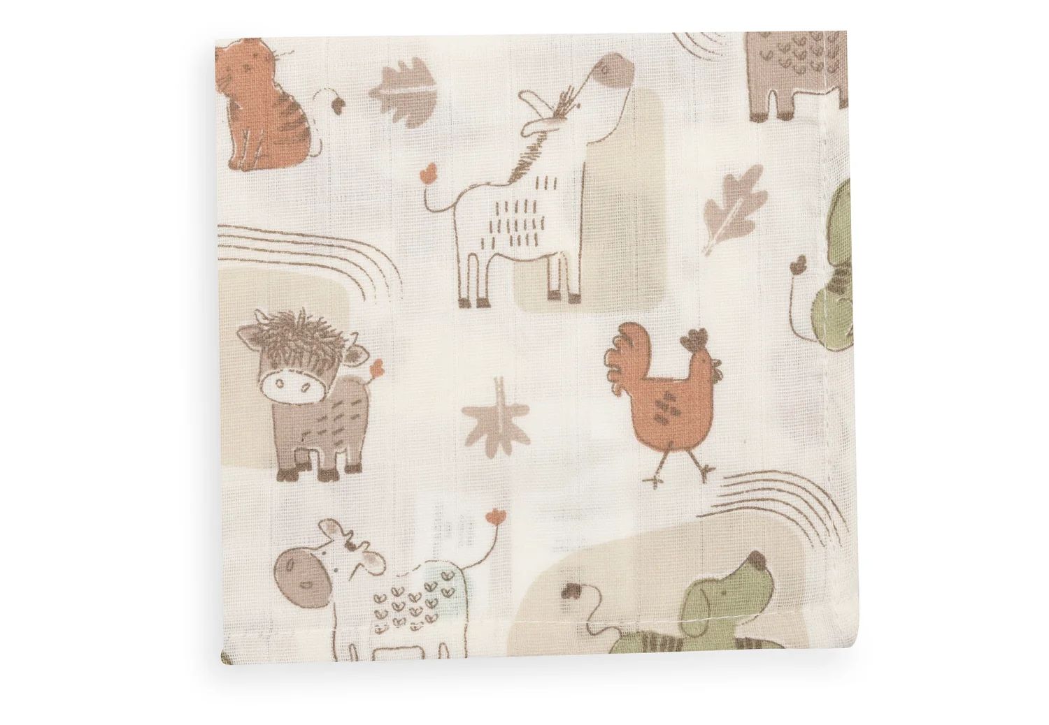 Jollein Spucktuch Hydrophil 31x31 cm Barn Buddies Farmtiere 3 Stk