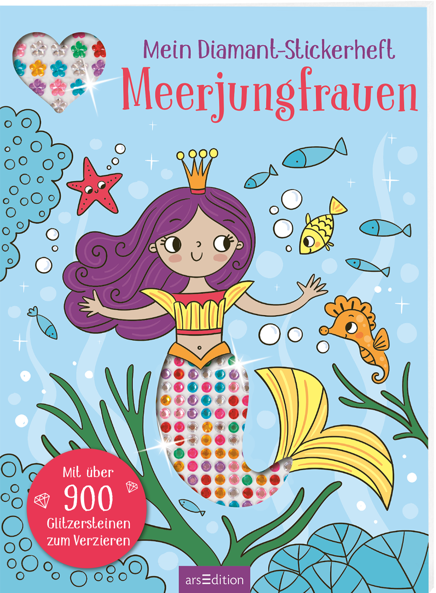 Mein Diamant Stickerheft Meerjungfrauen mit über 900 Glitzersteinen