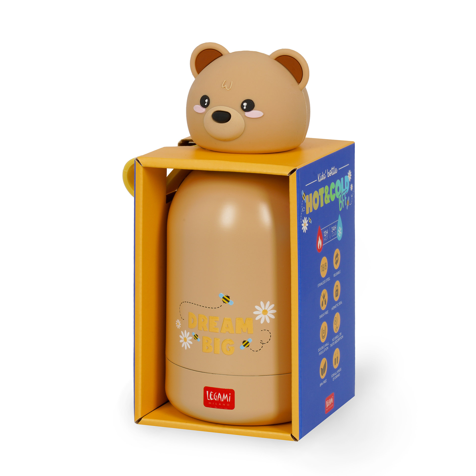 Legami Thermosflasche für Kinder Hot & Cold BFF Teddy Bear Bär