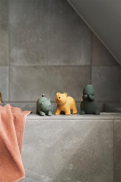 Liewood Badewannspielzeug Tiere David aus Naturkautschuk Green multi, 3er Set