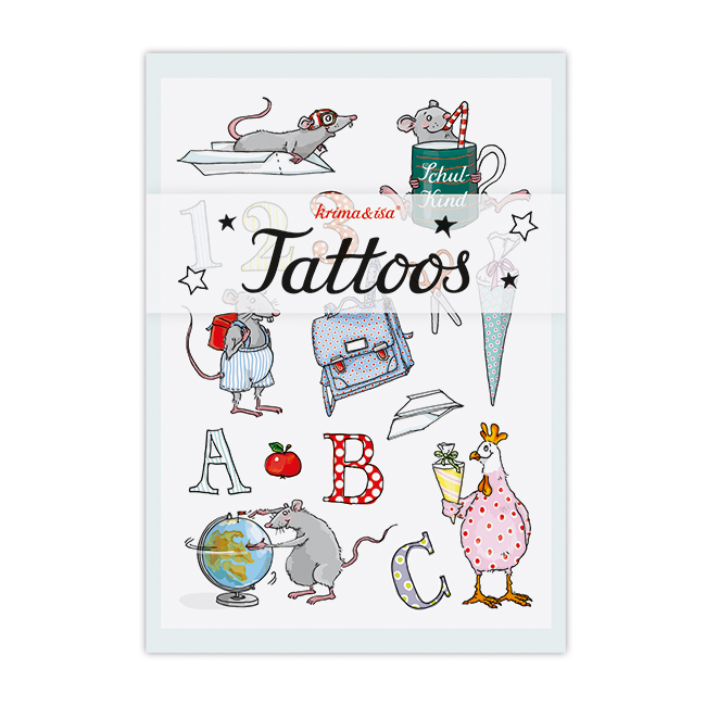 krima & isa Kinder-Tattoos Schulanfang