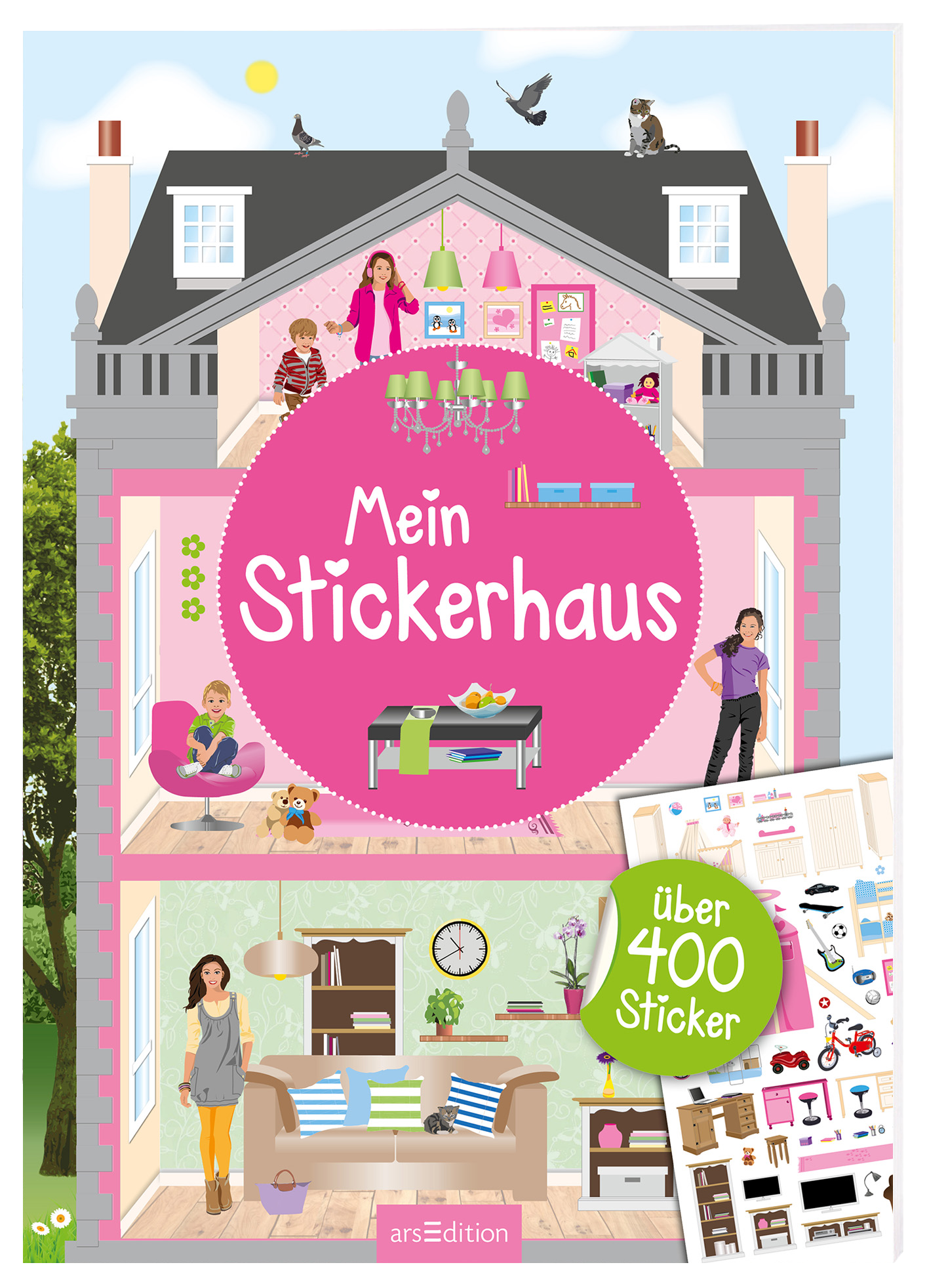 Mein Stickerhaus Stickerheft 400+ Stickert für Kinder ab 4 Jahren