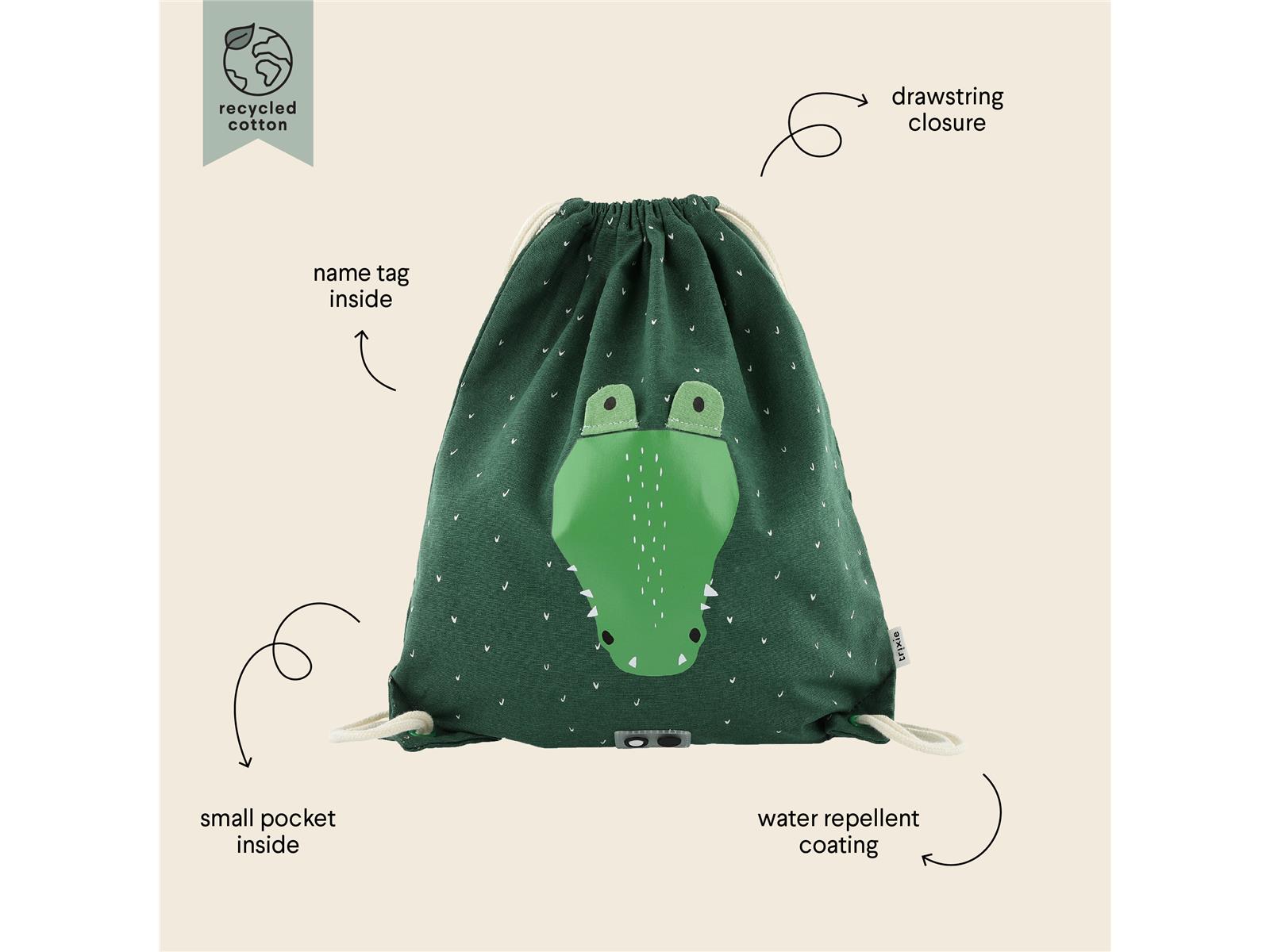Trixie Turnbeutel Turntasche Mr Crocodile Krokodil grün