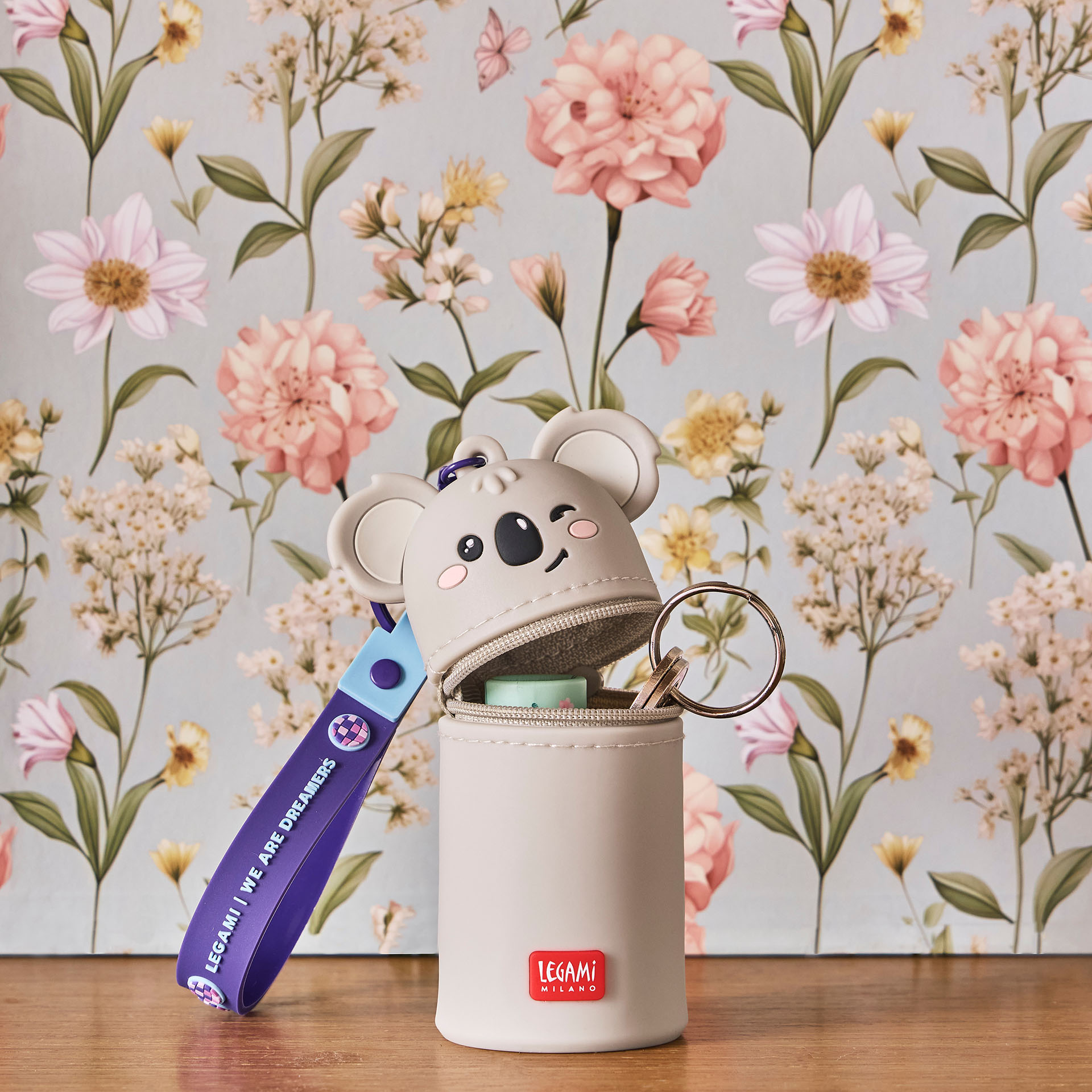 Legami Mini Kawaii Münztasche mit Schlüsselanhänger Koala