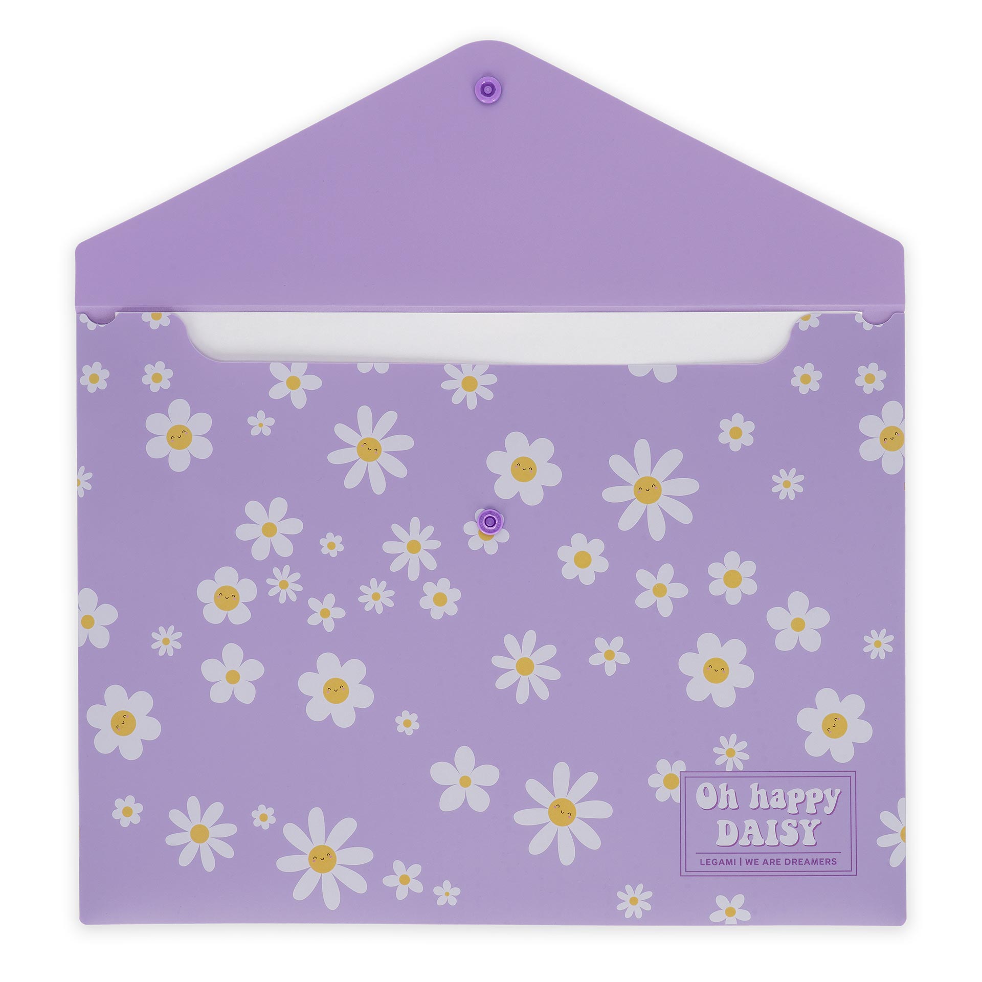 Legami Dokumententasche mit Druckverschluss A4 lila Blumen