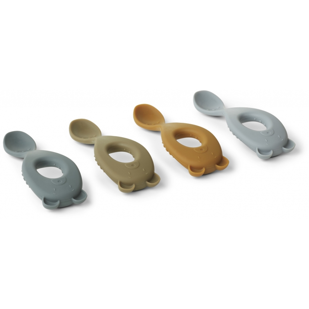 Liewood Soft Baby Silikon Löffel 4er Pack Blue