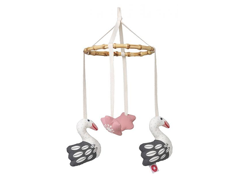 Franck & Fischer Baby Mobile - Schwäne Fly hell