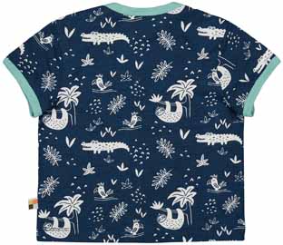 Loud + Proud Kinder T-Shirt Dschungel 1039 dunkelblau 74/80