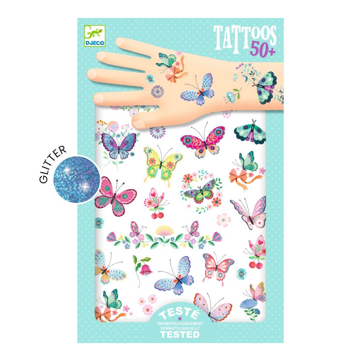 Djeco Kinder-Tattoos Motiv Schmetterlinge