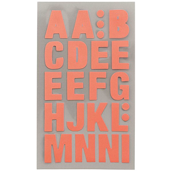 Rico Design Paper Poetry Office Sticker Aufkleber Buchstaben Neon Orange 4 Bögen