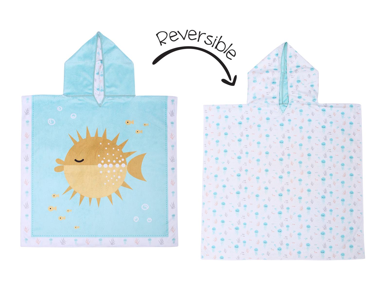 FlapJackKids wendbarer Kinder Poncho UPF 50+ Kugelfisch FlapJackKids wendbarer Kinder Poncho UPF 50+ Kugelfisch