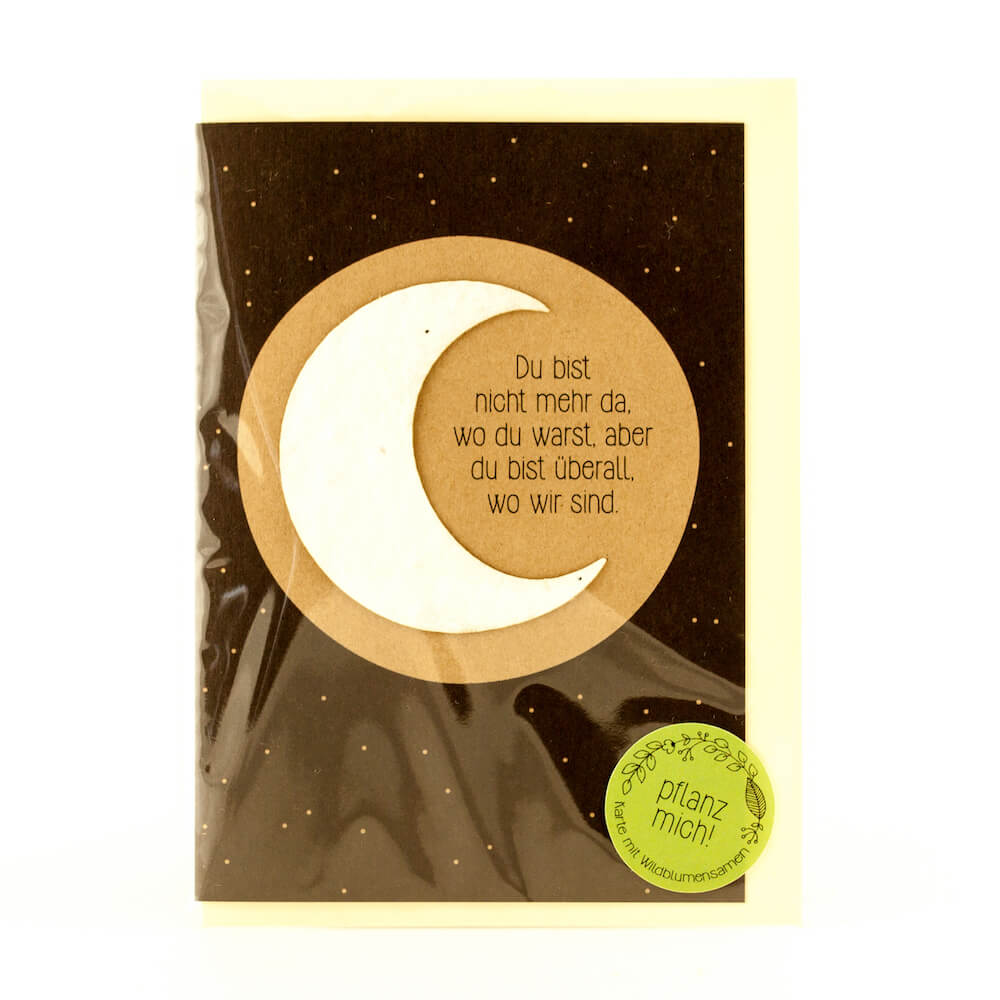 Die Stadtgärtner Du bist nicht mehr da - Halbmond - Trauerkarte