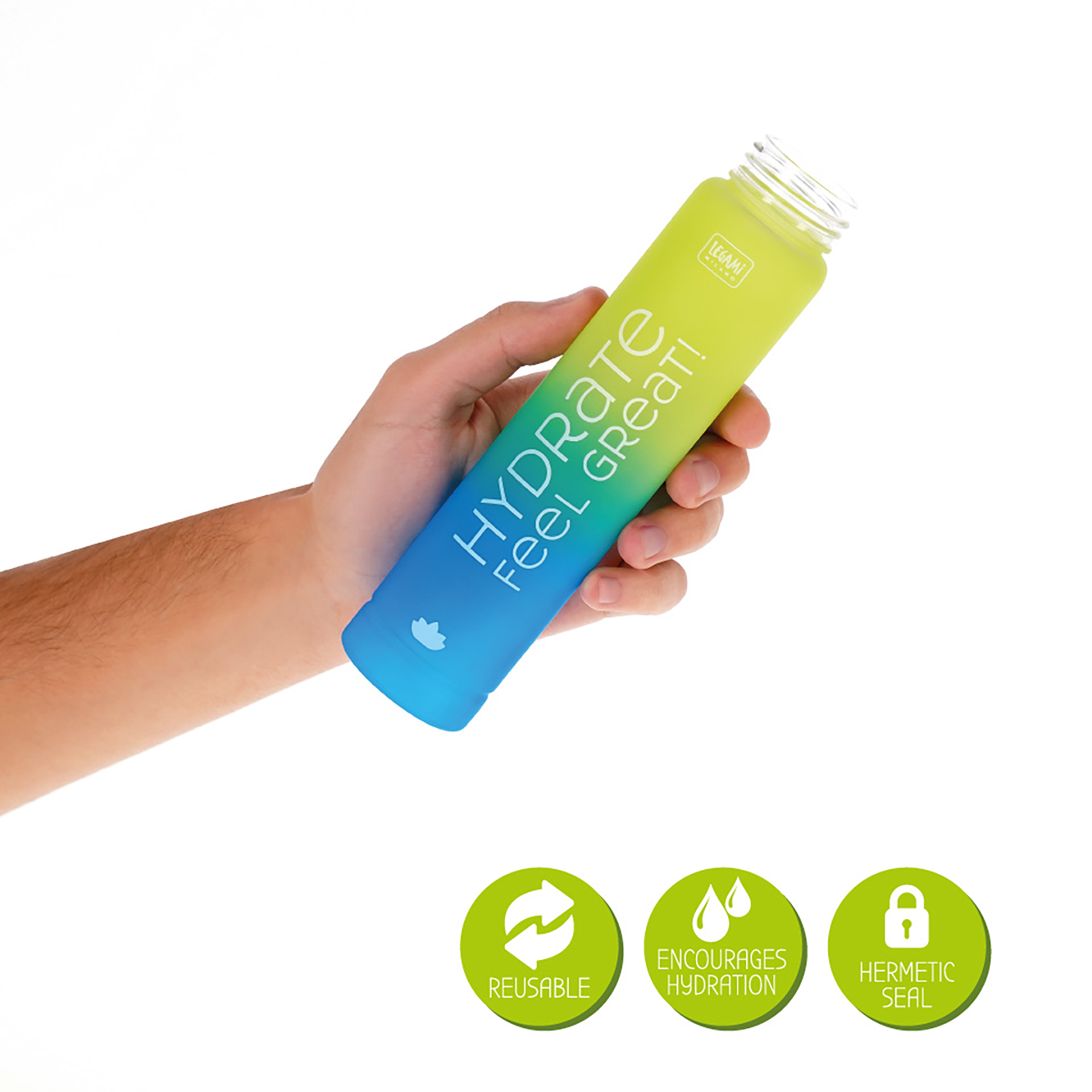 Legami Mini Flasche Trinkflasche Love Yourself Energy Boost