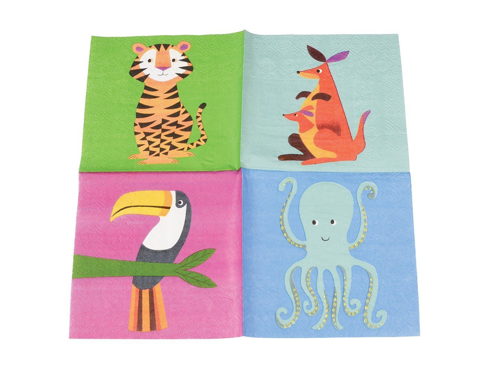 Rex International Kinder Papierservietten Safari Tiere 20 Stück