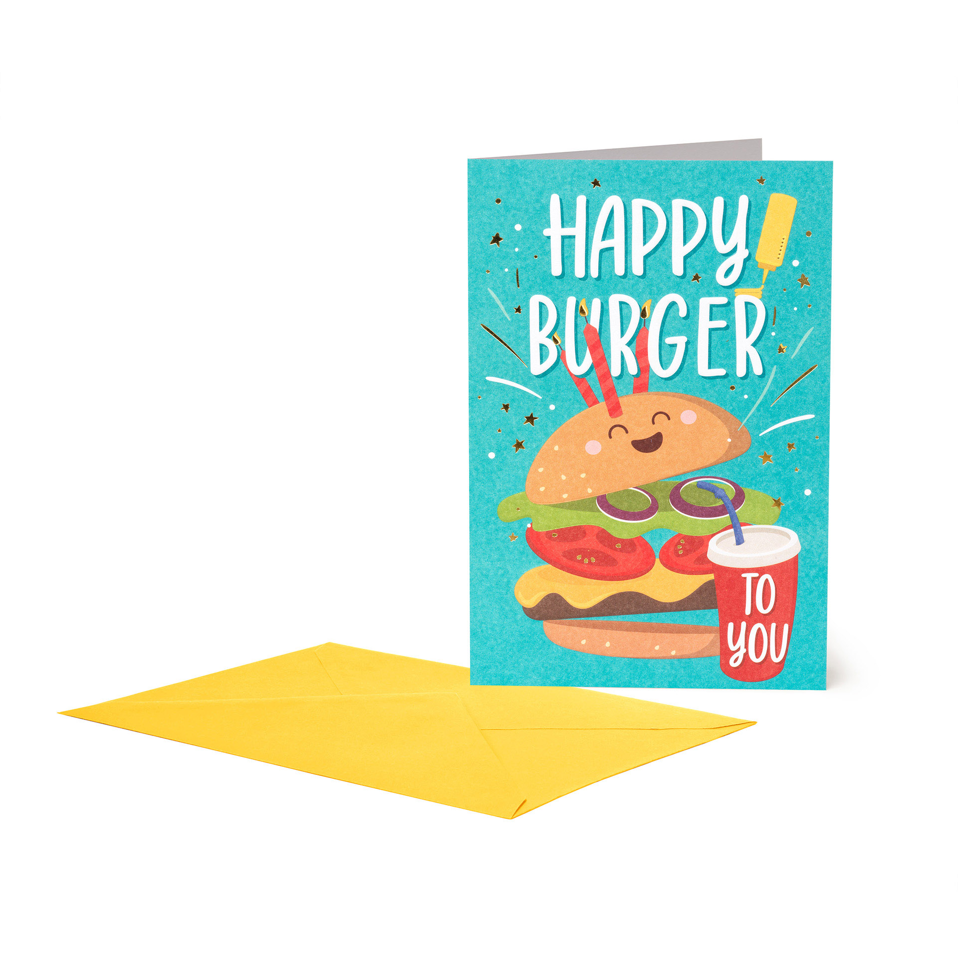 Legami Glückwunschkarte Grußkarte Geburtstag Happy Burger