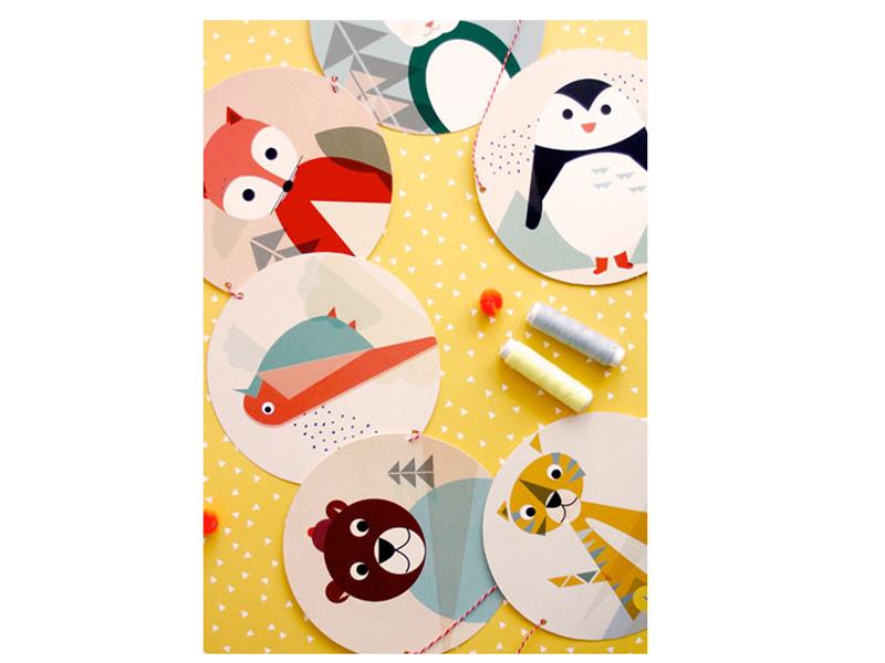 Life is Delicious Bastelbogen DIY Tier-Girlande