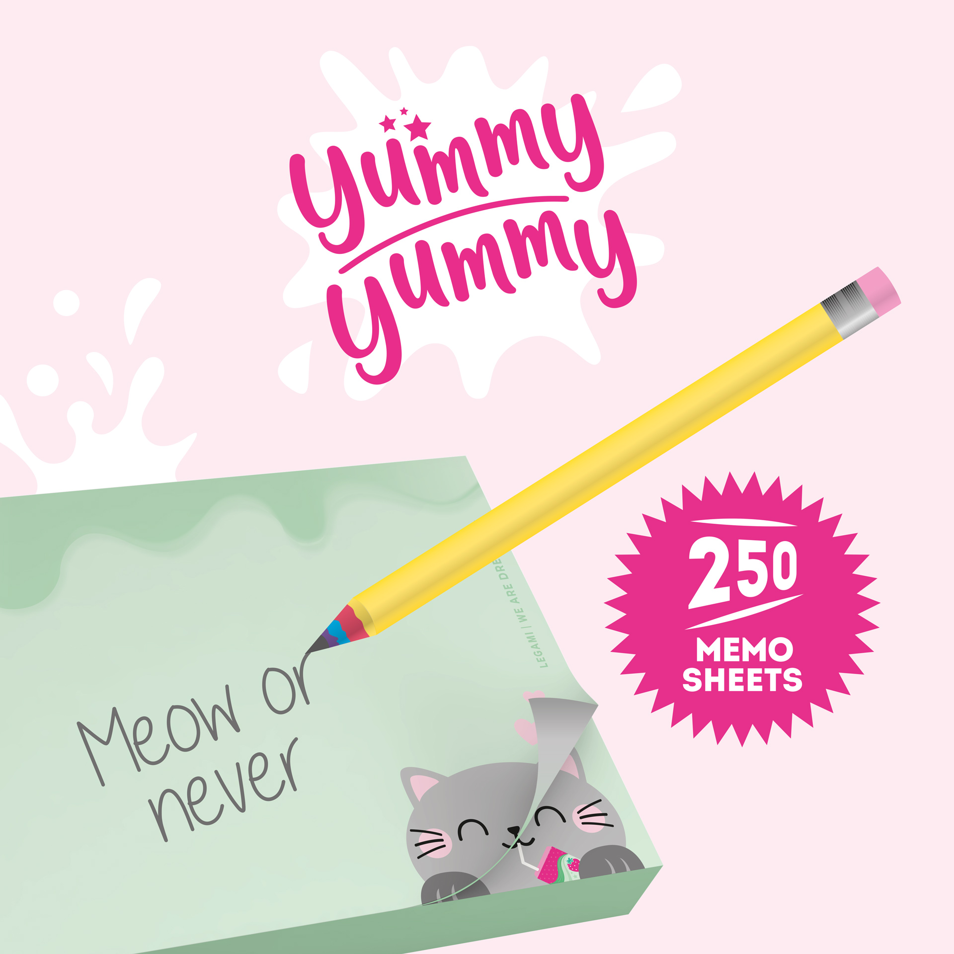 Legami Notizblock Yummy Yummy Memo Pad Kitty Katze