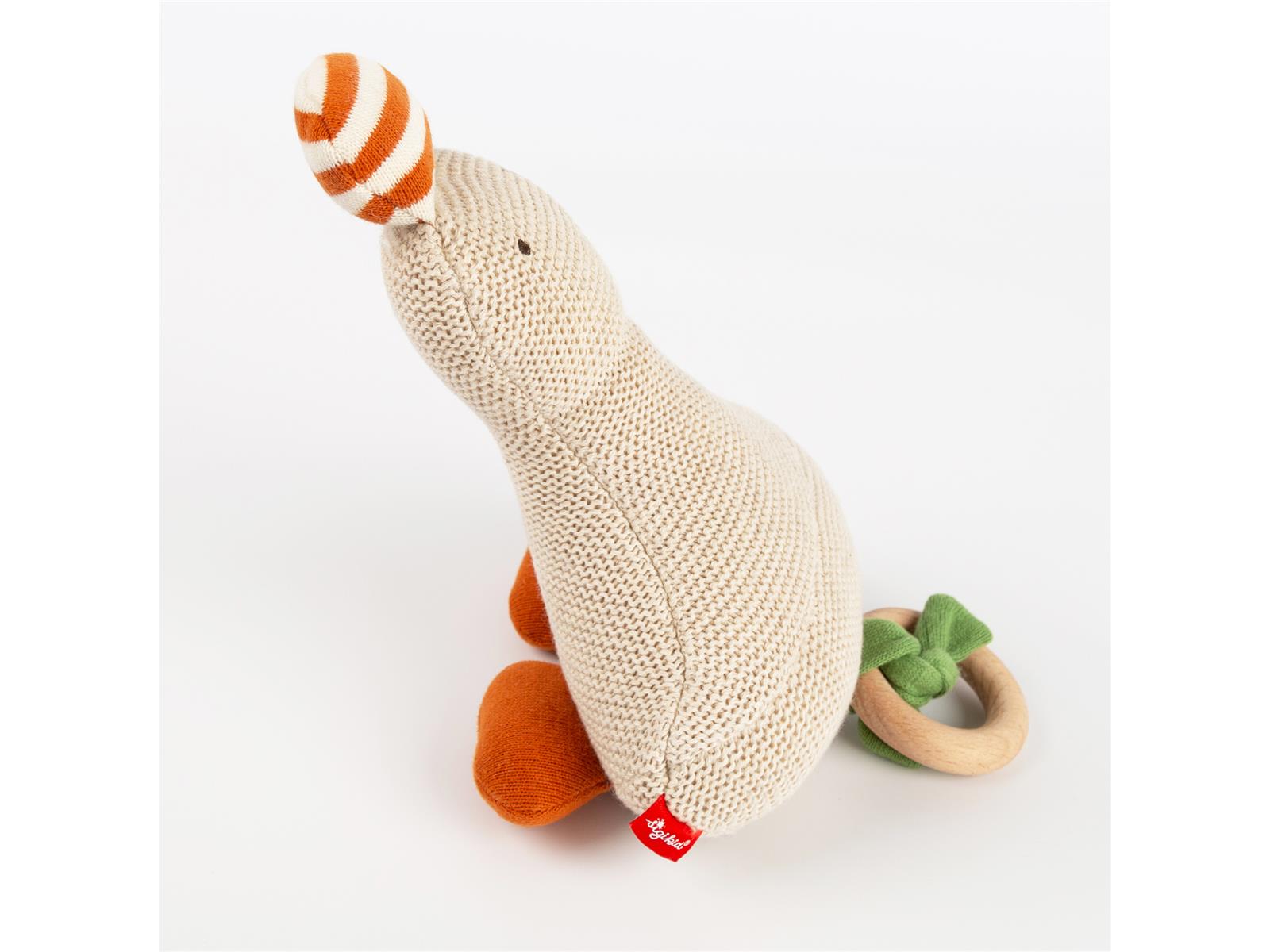 Sigikid Baby Strick Greifling Kuscheltier Gans