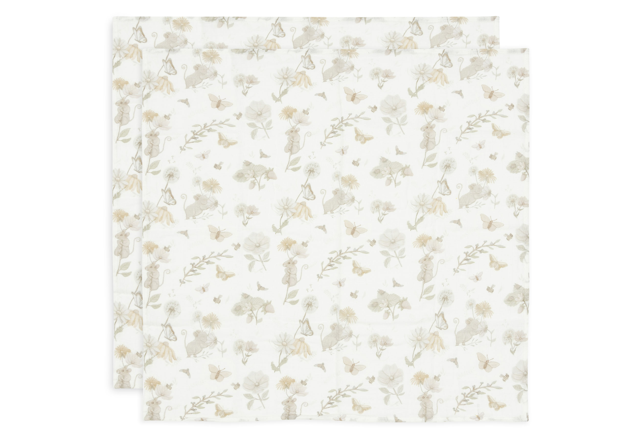 Jollein Spucktuch Hydrophil 70 x 70 cm Dreamy Mouse 2er Pack