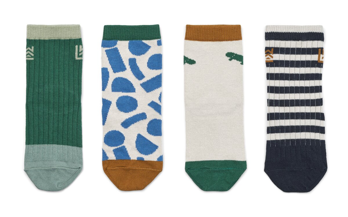 Liewood Strümpfe Socken Silas Paint Stroke Sandy 4er Set