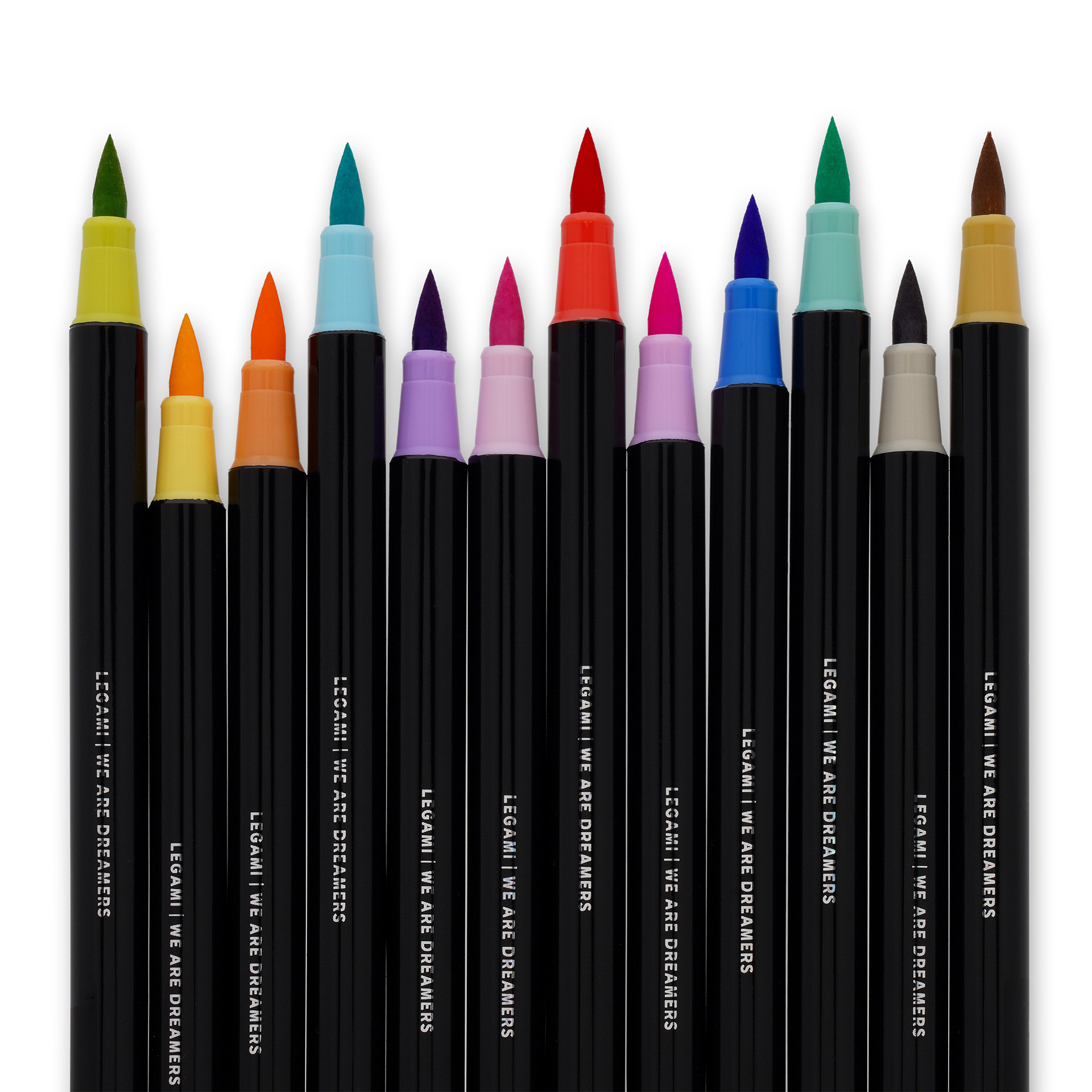Legami Brush Markers Set mit 12 Pinselstiften Pastel Colours