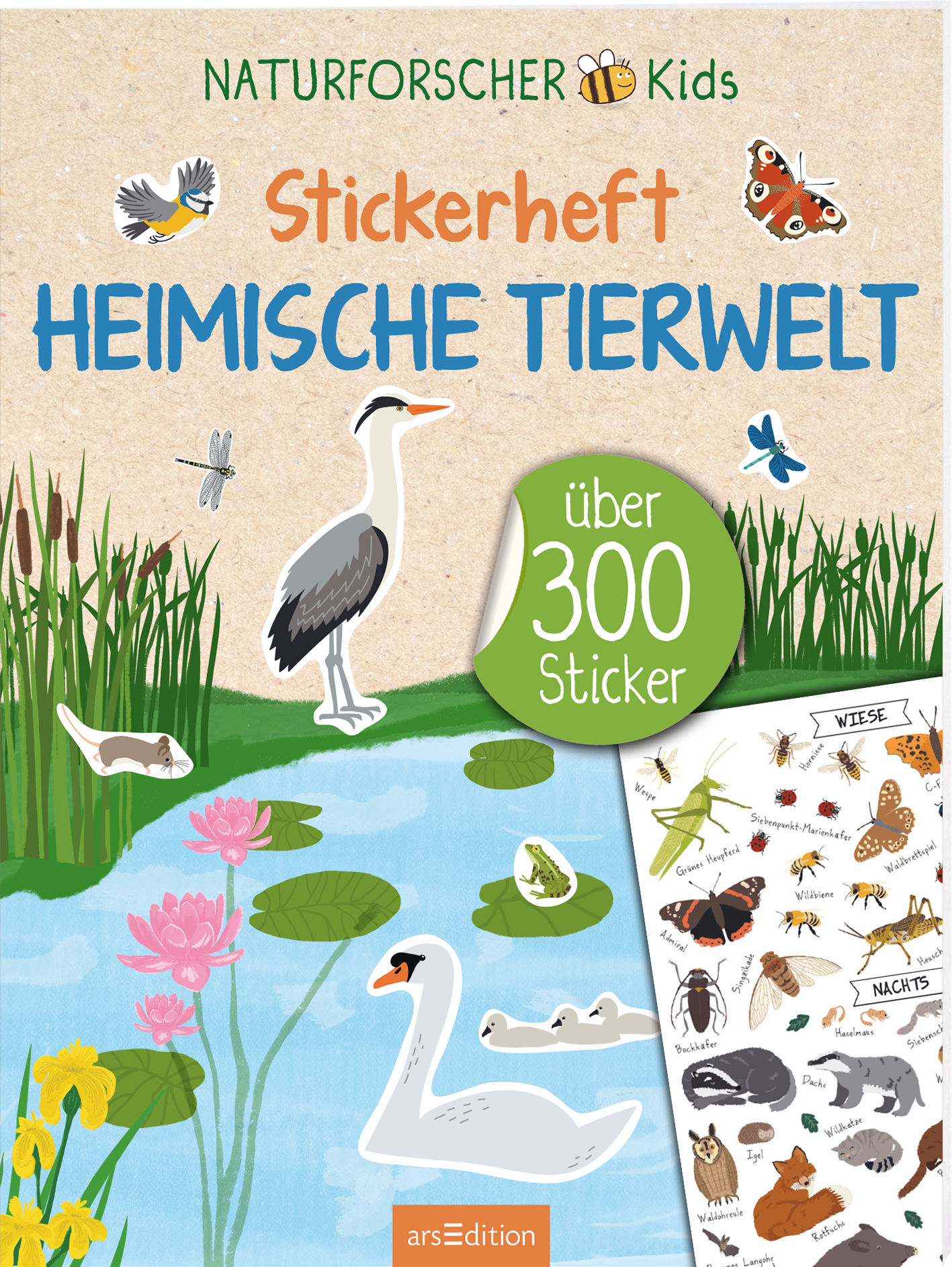 Naturforscher-Kids Stickerheft Heimische Tierwelt 300+ Sticker