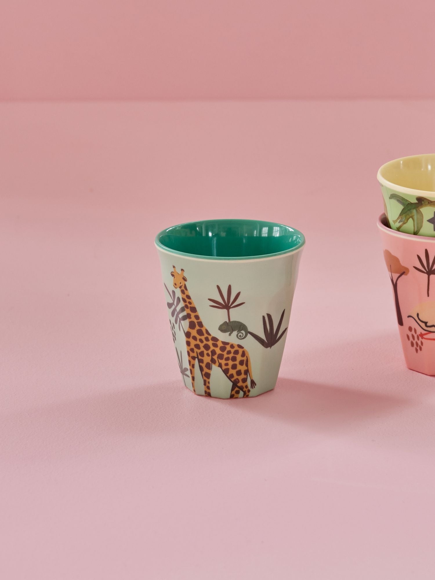 Rice Kinderbecher aus 100% Melamin Blue Jungle Animal Print Small