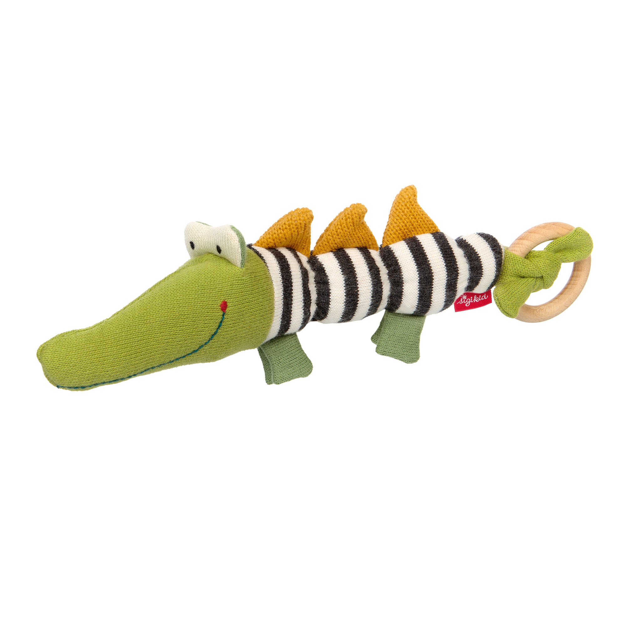 Sigikid Kuscheltier Strick Greifling Krokodil