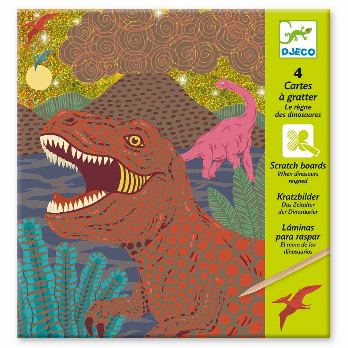 Djeco Kratzbilder Kritz Kratz Motiv Dinos Dinosaurier