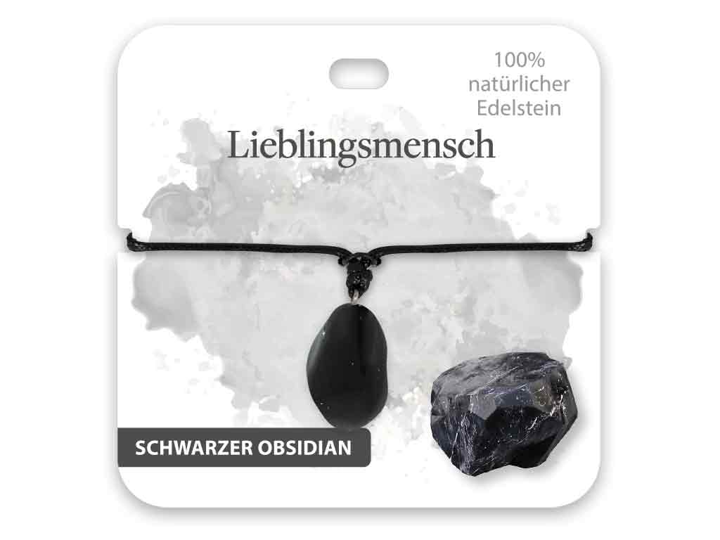 BB Klostermann Edelstein Kette Schwarzer Obsidian Lieblingsmensch