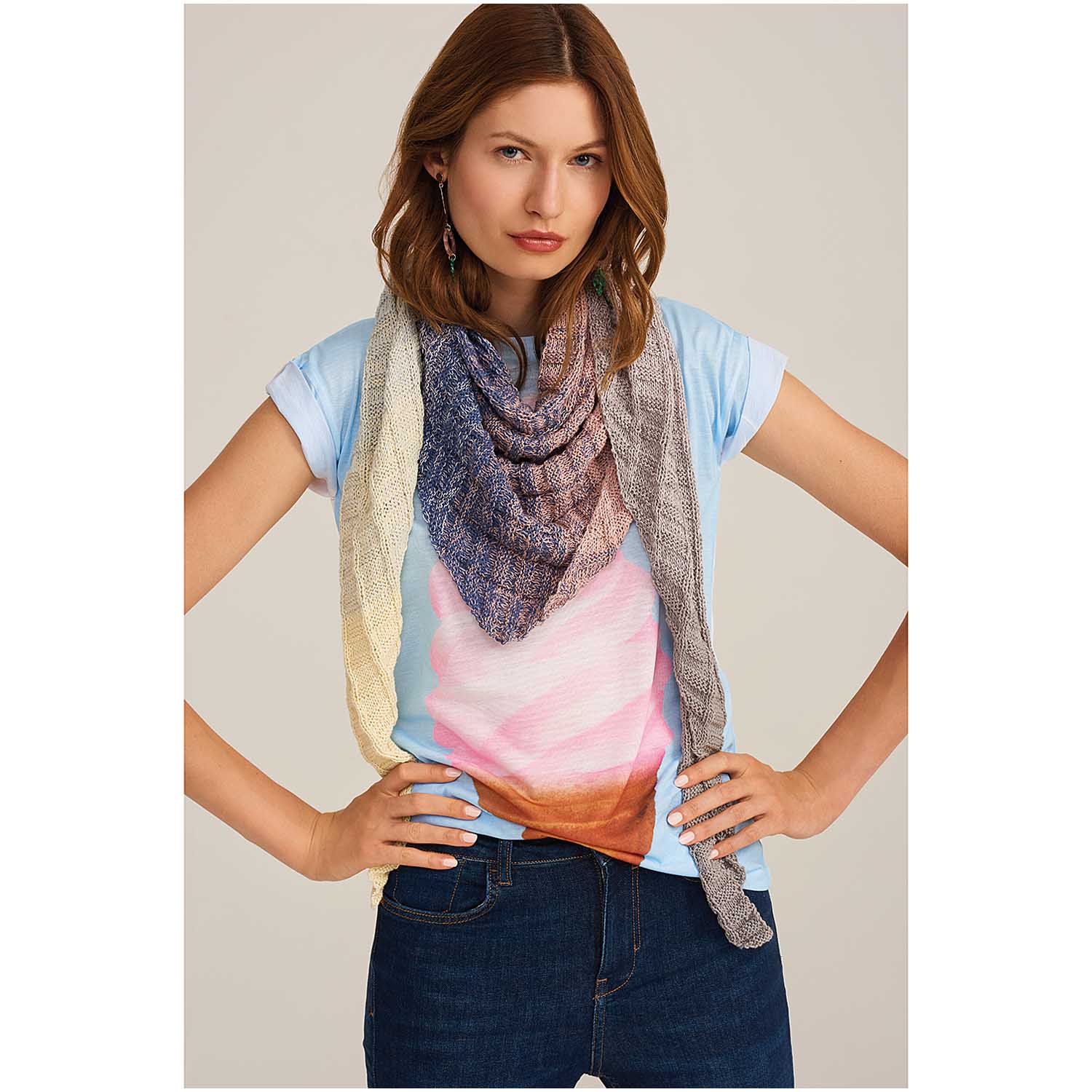 Rico Design Creative Cotton Dégradé Super 6 200g Farbe 001 Pastell Mix